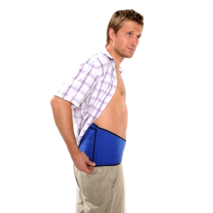 Hotties Royal Blue Quilted Cotton Heated Back Wrap for Pain